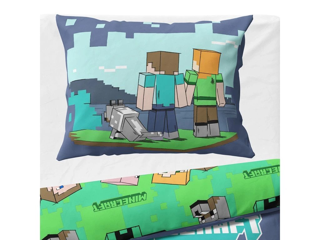 Minecraft otroška posteljnina Steve in Alex | Shopacita