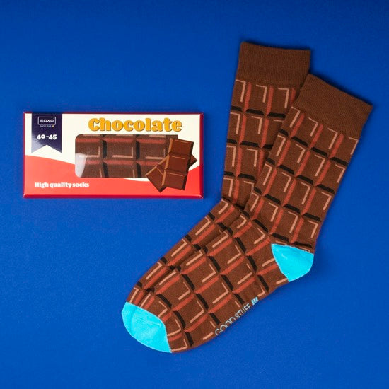 SOXO Pisane moške nogavice, Čokolada, 40-45 | Shopacita