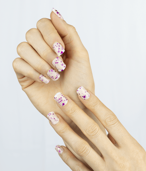 Delno prozorne lak nalepke za nohte, 16 kom, BERRY NICE