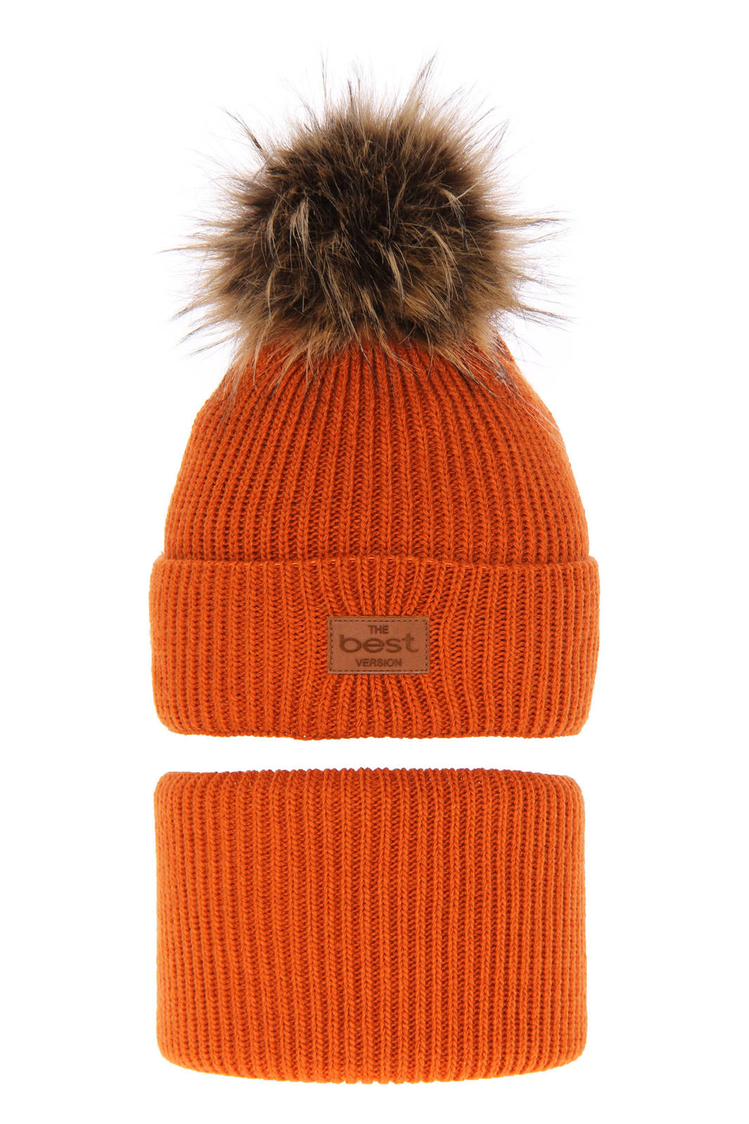 Otroška zimska kapa s šalom za fante Opal, 5-16 let