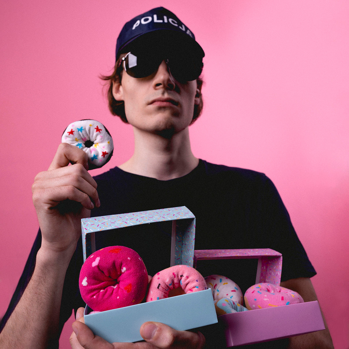 SOXO Pisane ženske nogavice za darilo, rjav Krof, 35-40