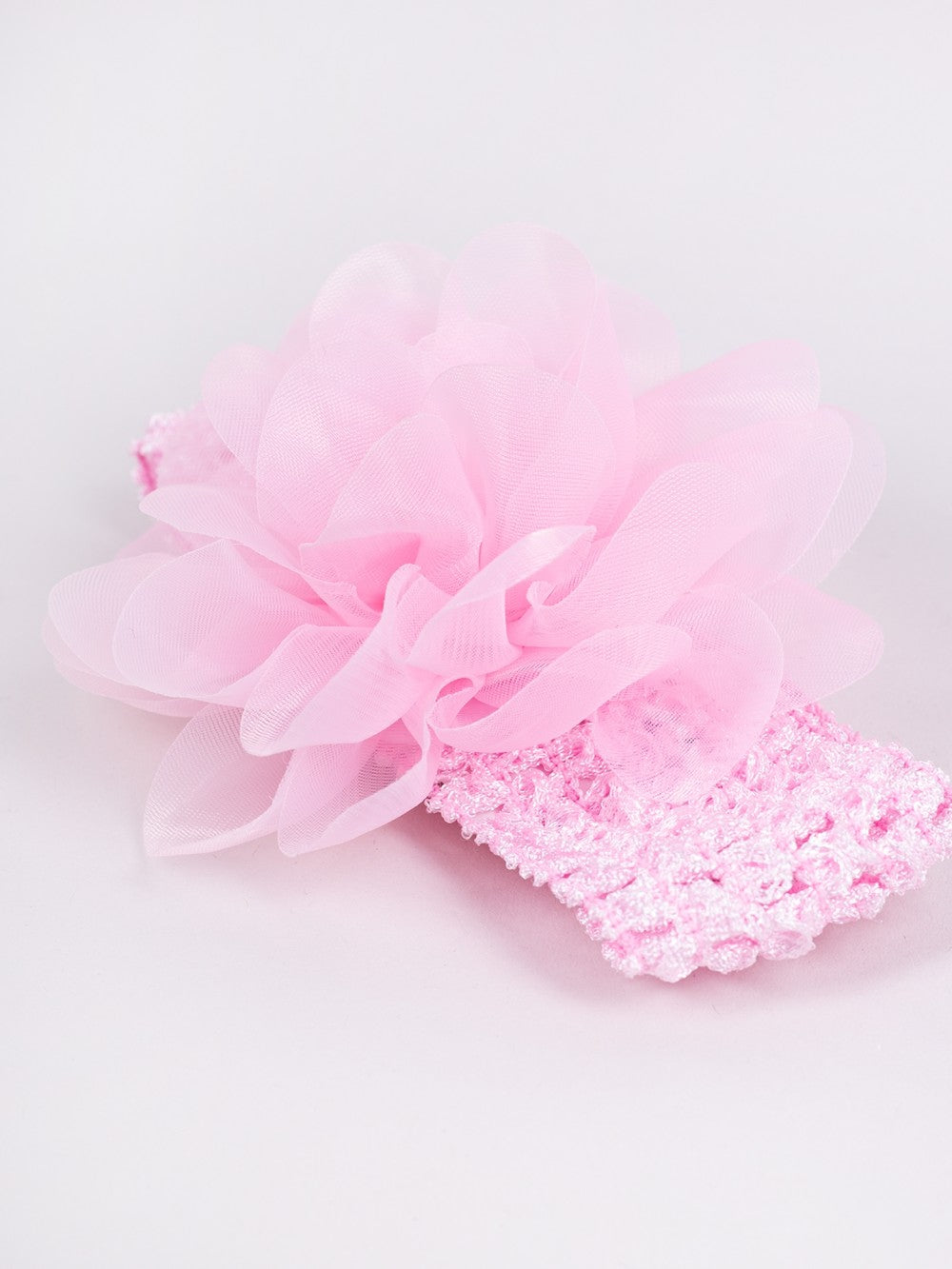 Trak za lase za dojenčke, Velika roza cvetlica (3-12 mes.)