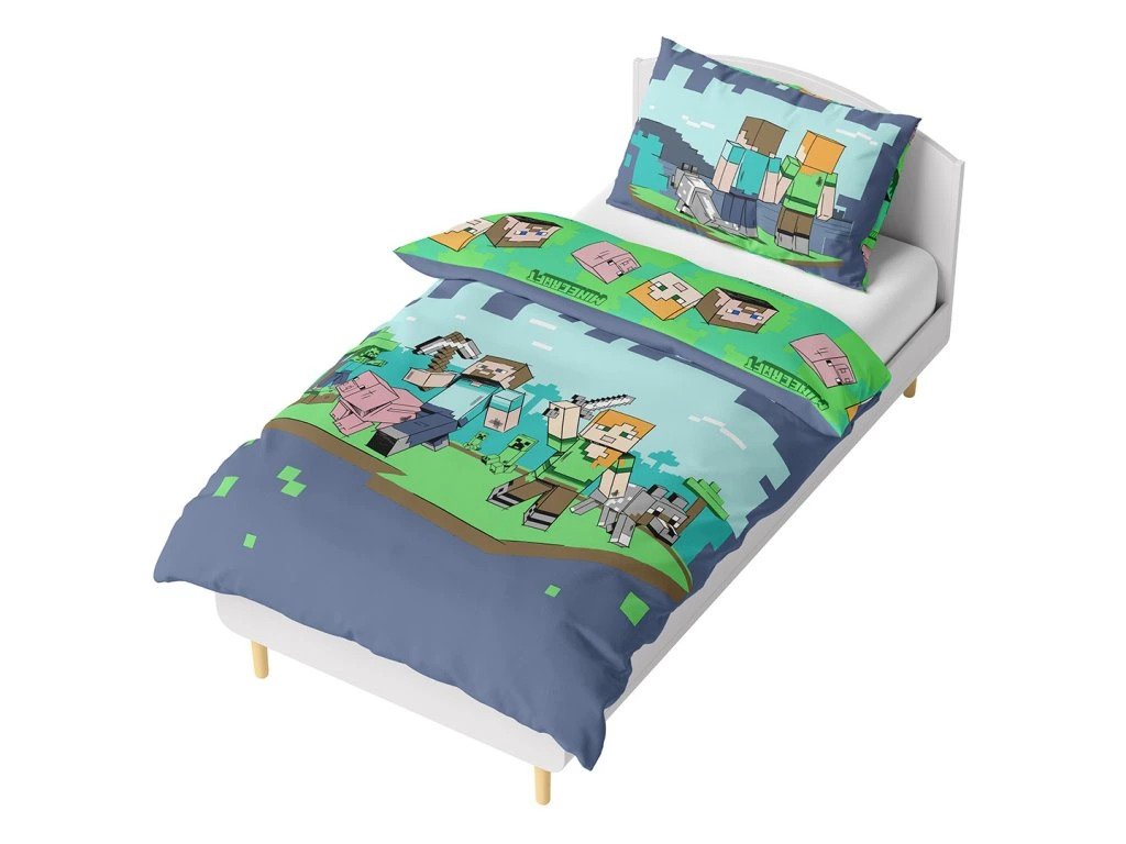 Minecraft otroška posteljnina Steve in Alex | Shopacita