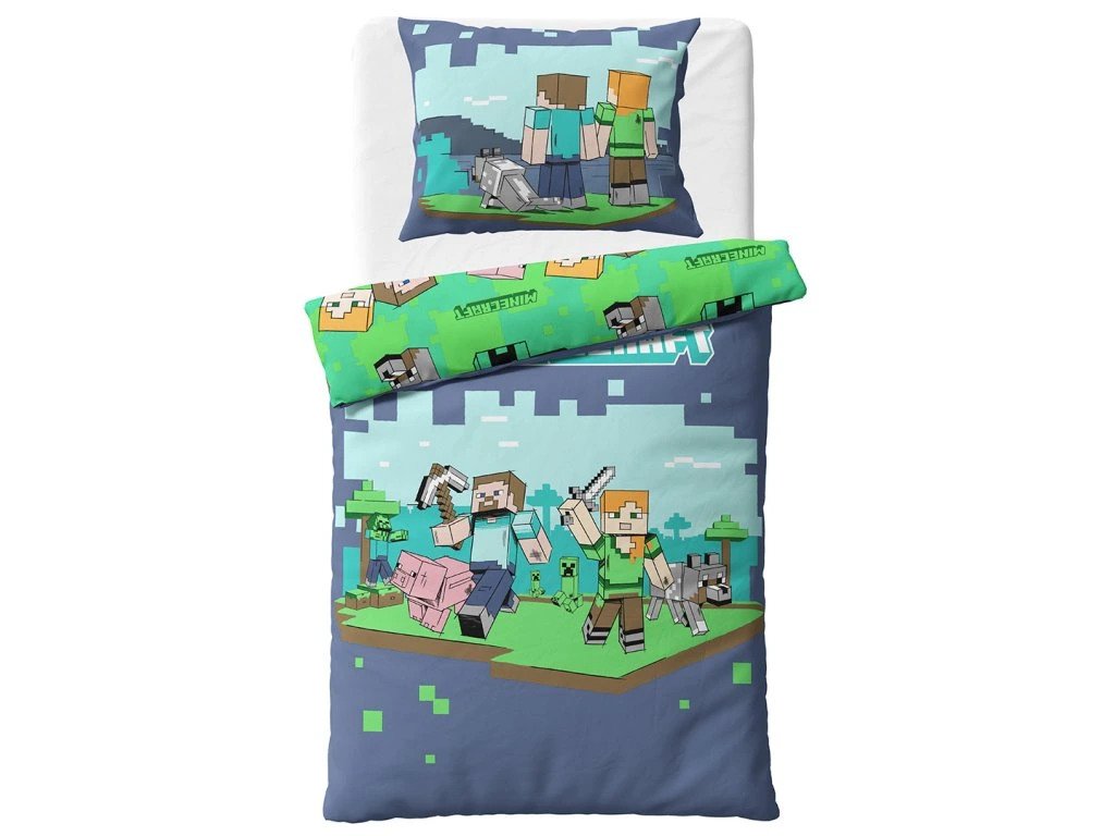 Minecraft otroška posteljnina Steve in Alex | Shopacita