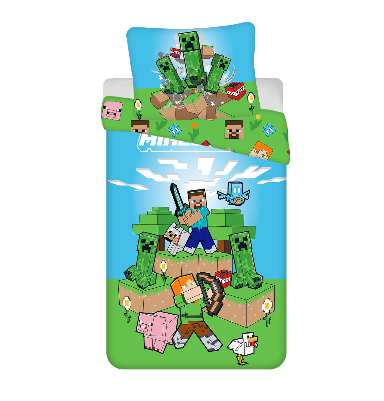 Minecraft otroška posteljnina Outdoor Mobs | Shopacita