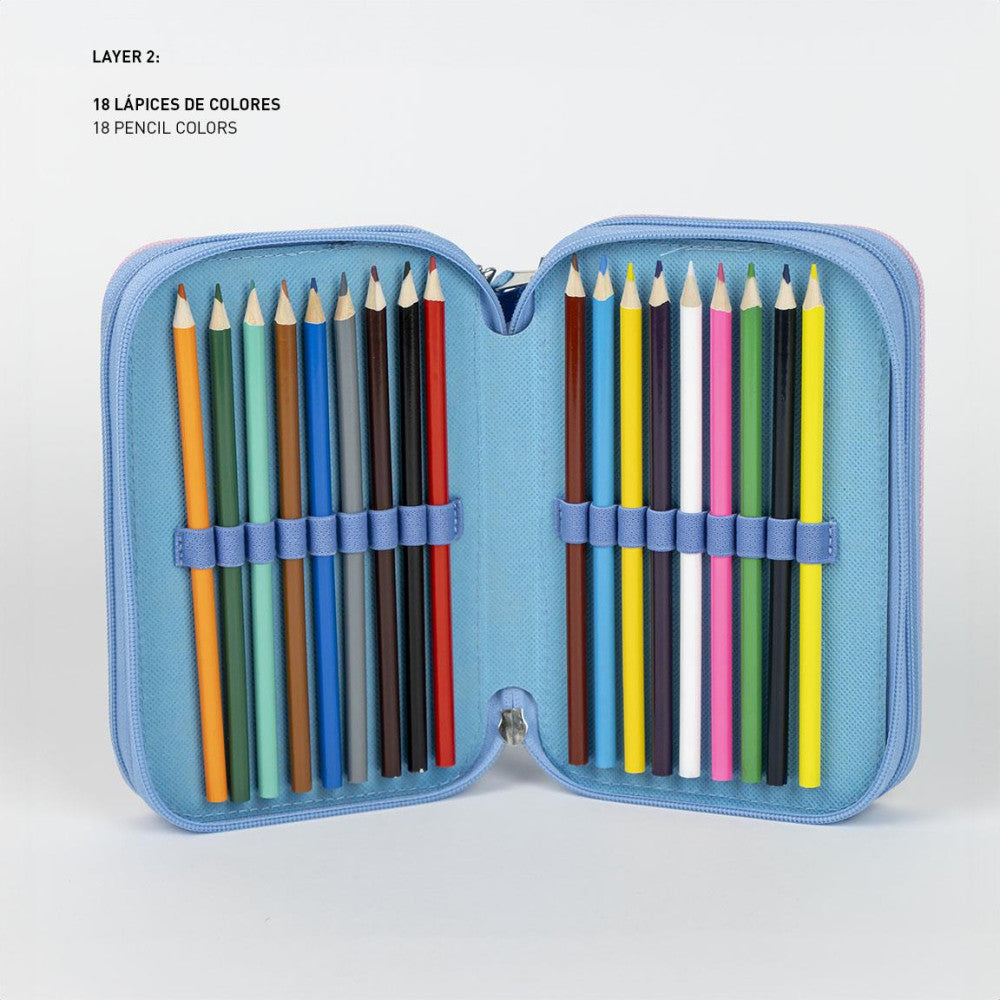 Lilo & Stitch trojna peresnica z dvema zadrgama Hibiscus | Shopacita