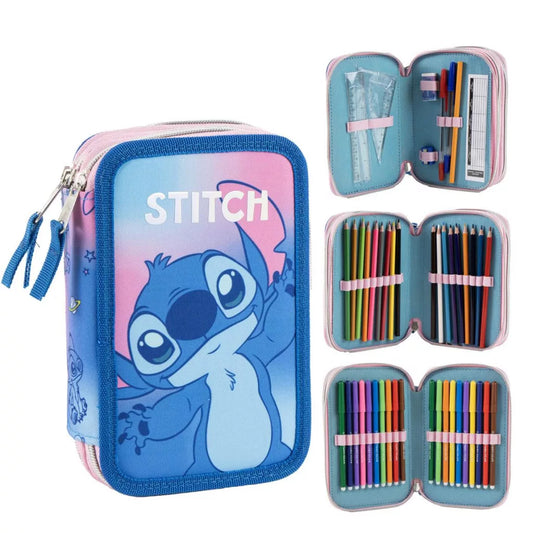 Lilo & Stitch trojna peresnica s tremi zadrgami Galaxy | Shopacita