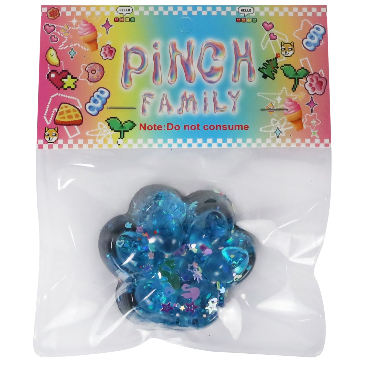 Žele mačja tačka za stiskanje z bleščicami Squishy Cat Paw | Shopacita