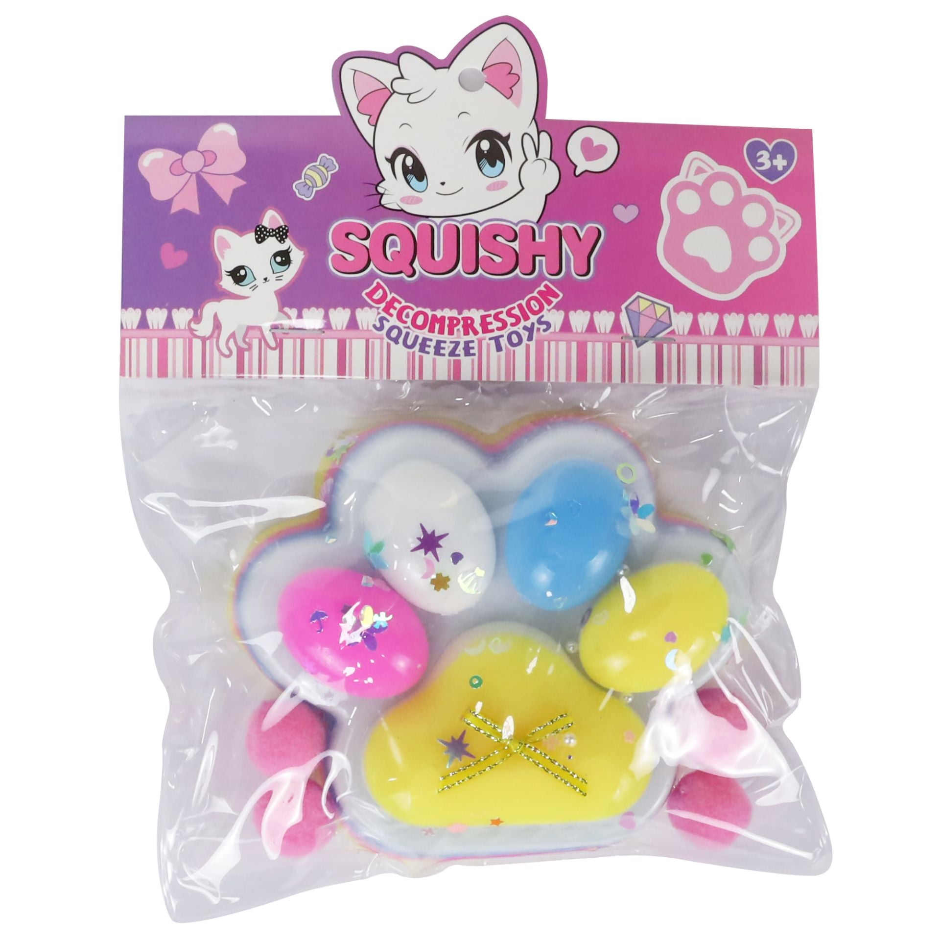 Žele mačja tačka za stiskanje z žogicami Squishy Cat Paw | Shopacita