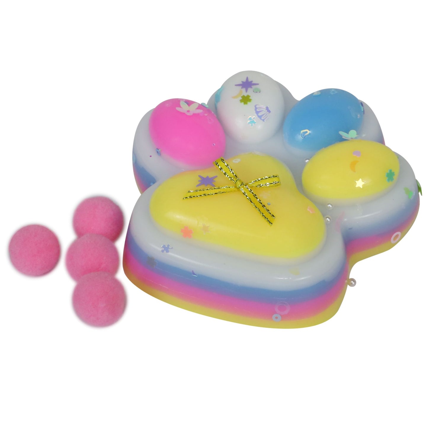 Žele mačja tačka za stiskanje z žogicami Squishy Cat Paw | Shopacita