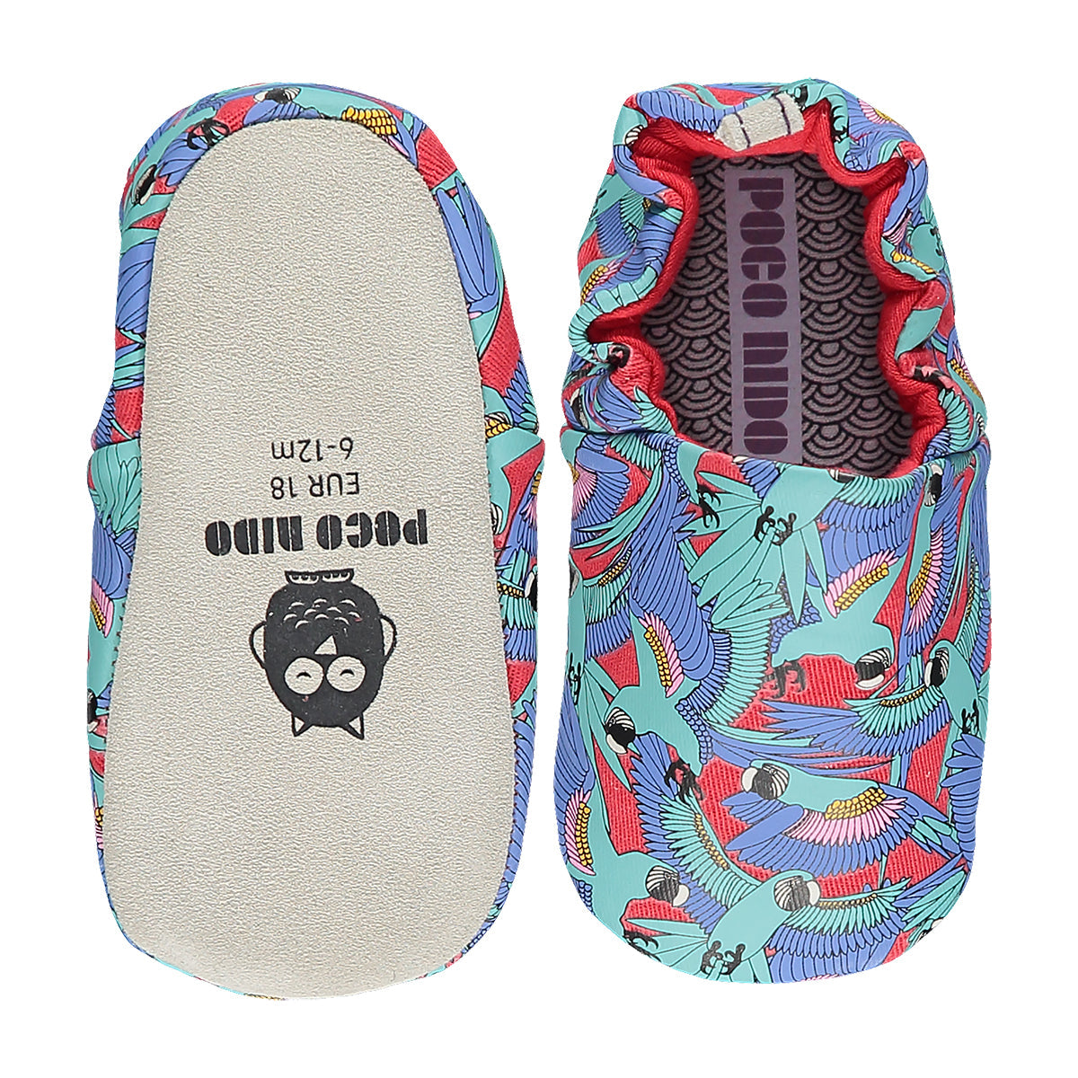 Otroški bosonogi/barefoot copati Turquoise Macaws | Shopacita