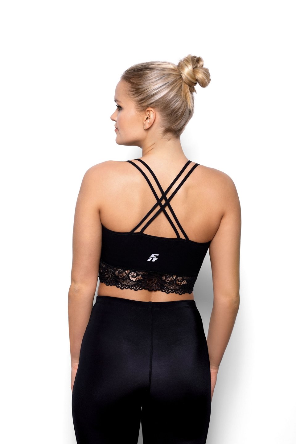 Ženski športni top, Aurora, črn | Shopacita