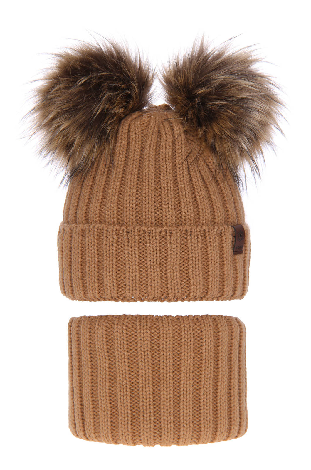 Otroška zimska kapa s cofoma za punce s šalom Donata, 48-51 cm (2-3 let) in 52-55 cm (5-16 let) | Shopacita