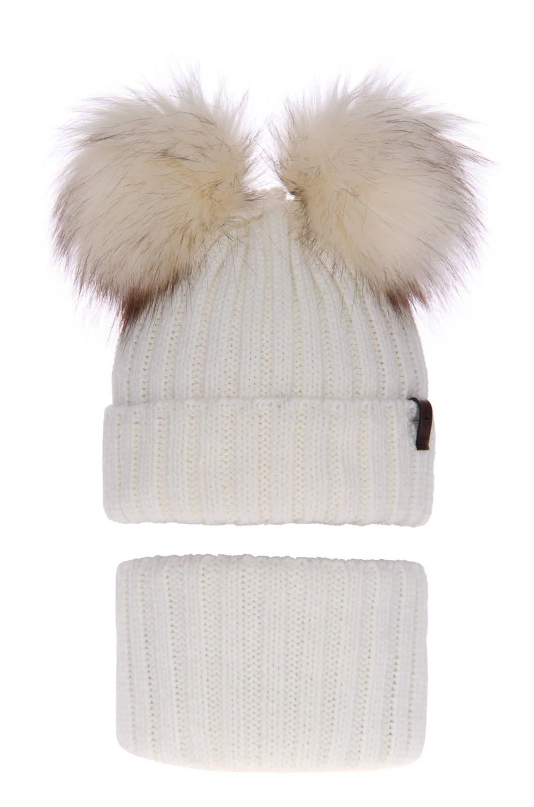 Otroška zimska kapa s cofoma za punce s šalom Donata, 48-51 cm (2-3 let) in 52-55 cm (5-16 let) | Shopacita