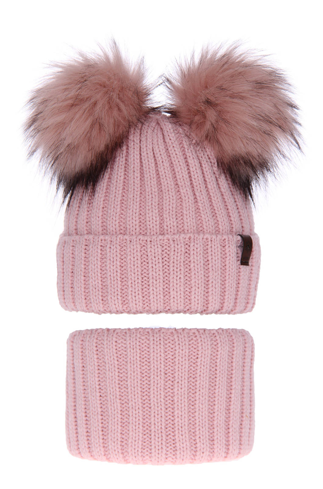 Otroška zimska kapa s cofoma za punce s šalom Donata, 48-51 cm (2-3 let) in 52-55 cm (5-16 let) | Shopacita