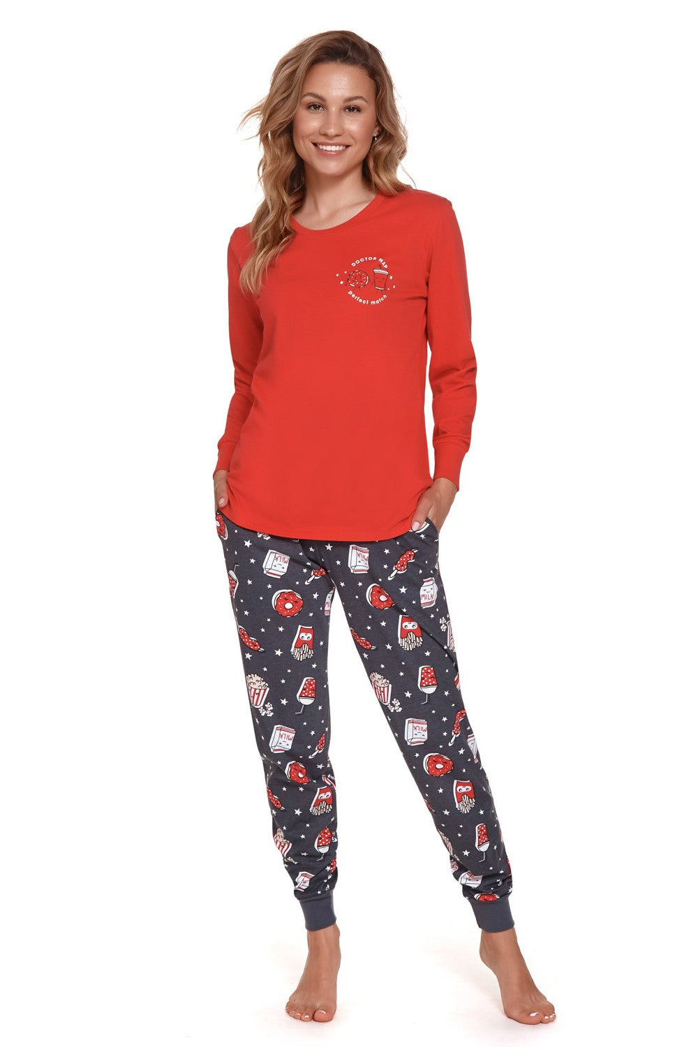 Ženska pižama, 100% bombaž, Prigrizki